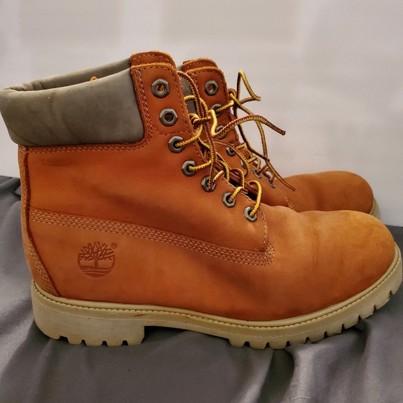dark orange timberland boots
